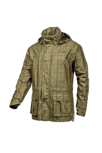 Moorland - Veste pliable en tweed imprimé pour hommes Carreaux khaki (Z65)