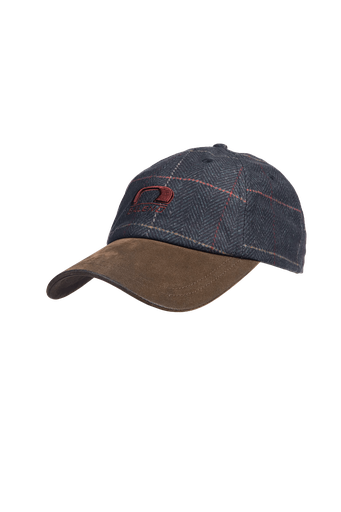 [896BB8MDT] Edward - Casquette en tweed imprimé Carreaux bleu marine (Z75)