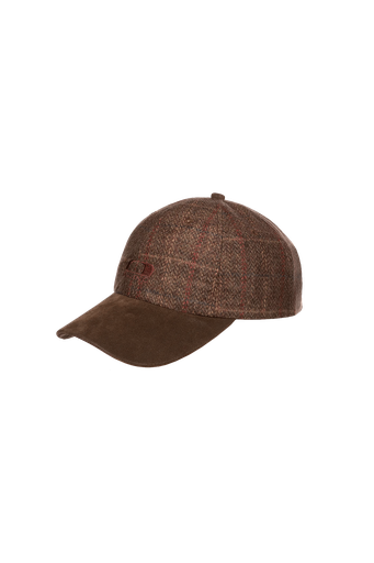 [896BB8MDT] Edward - Printed tweed cap Check brown (Z76)