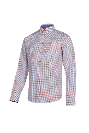 Berkley - Stilvolles Baumwollhemd (871BB8PKN) Karo blau orange (Z80)