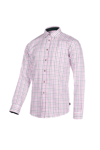 Berkley - Stijlvol katoenen shirt (871BB8PKN) Ruit paars rose groen (Z82)