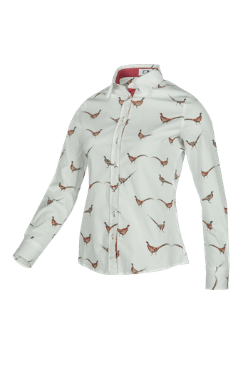 Laura - Katoenen blouse met print Fazant motief (WP1)