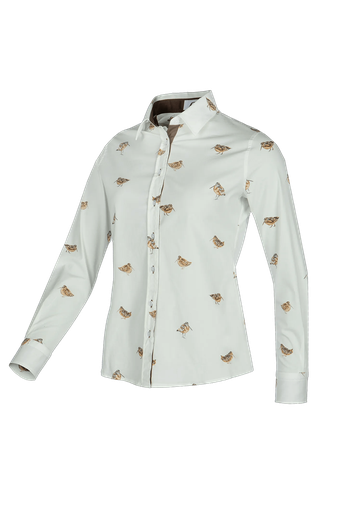 Laura - Bedruckte Bluse aus Baumwolle waldschneppe (WW1)
