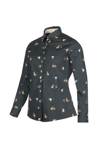 Laura - Bedruckte Bluse aus Baumwolle Ente print (WD5)