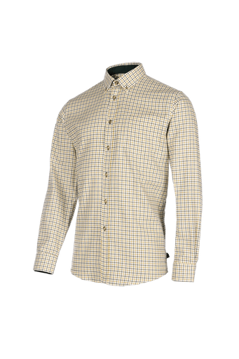 Berkley Wool - Chemise stylée en coton et laine Carreaux crème (Z95)